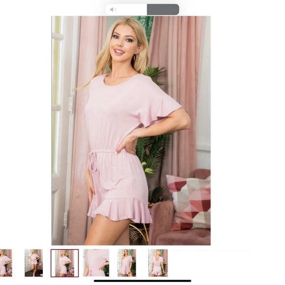 CUTE RUFFLED ROMPER - Picture 4 of 8